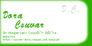 dora csuvar business card